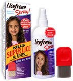 Licefreee Spray Family Size Lice Treatment for Kids & Adults, Easy Use Lice Spray Kills Head Lice, Eggs, Super Lice on Contact, Includes Metal Lice Comb, Multiple Treatments, 12 oz