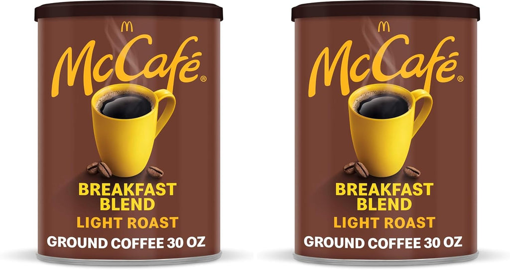 McCafe Breakfast Blend,Light Roast Ground Coffee,30 oz Canister,(Pack of 2)