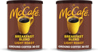 McCafe Breakfast Blend,Light Roast Ground Coffee,30 oz Canister,(Pack of 2)