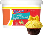 Bakerpan Premium Rolled Yellow Fondant for Cake Decorating - 1 Pound, Vanilla Flavor