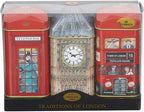 British Heritage Big Ben 3x Mini Tea Tin Gift Pack with 28 Teabags