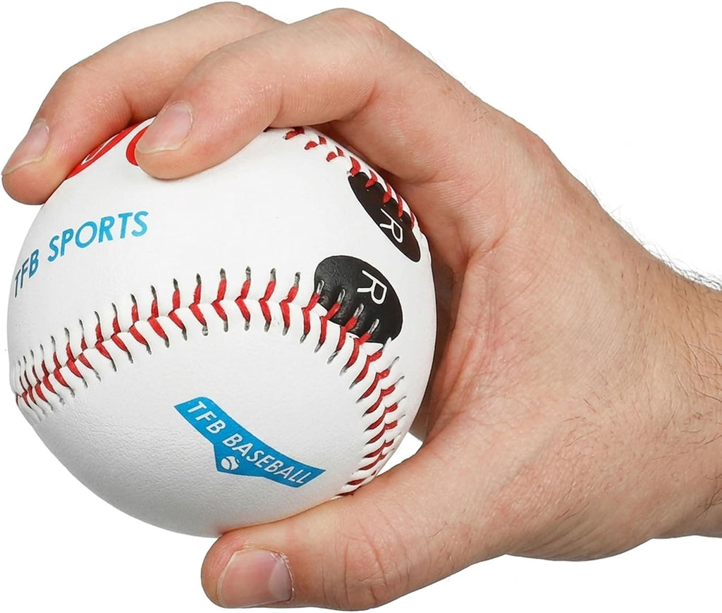 9 Inch Official Baseball, Hard Baseball & Softball for Practice & Competition, Professional Training Ball with Fingerprint Markings for Pitching Training