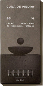 Cuna de Piedra Soconusco Chiapas 85% Dark Chocolate Bar | Directly Source, Single Origin Cacao, Made in Mexico | 1 x 60g Bar