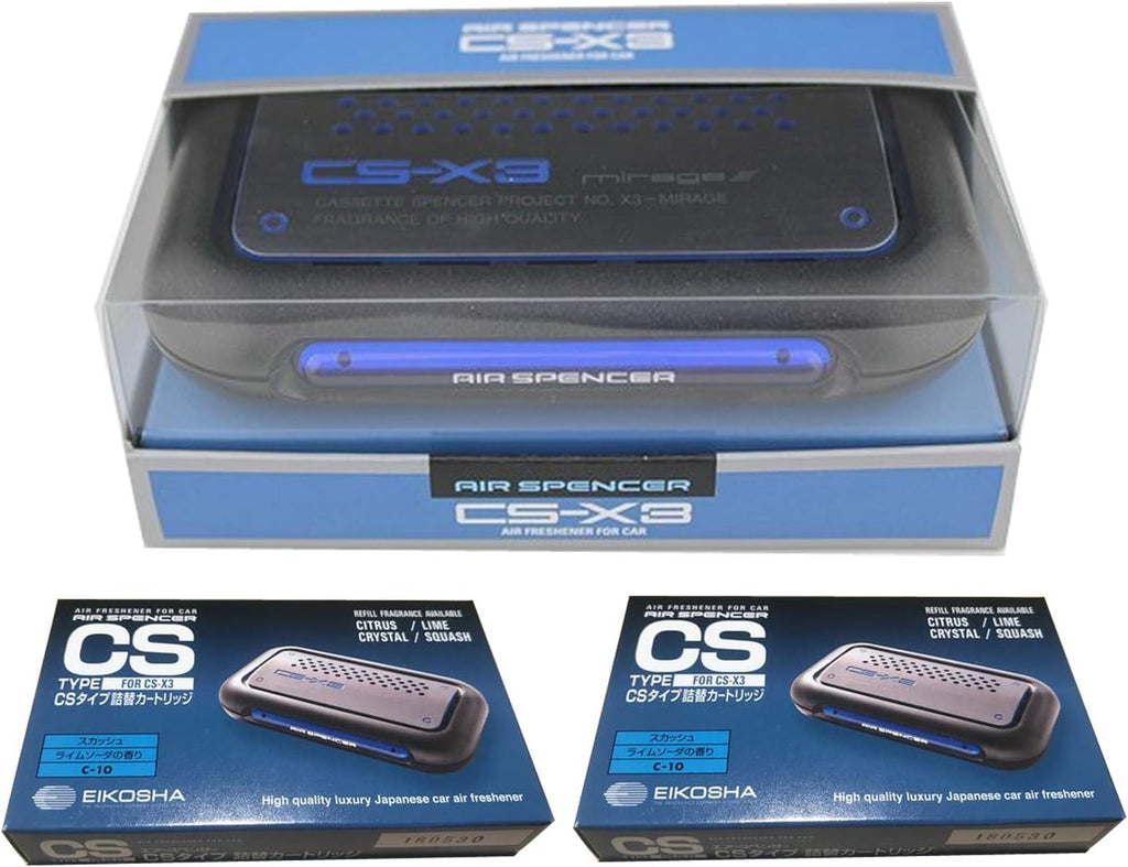 CSX3 Squash Air Spencer Bundle of CS-X3 Squash Air Freshener Unit and Refill Cartridge 2 Packs