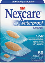 Nexcare 432-50 Waterproof Bandage, Assorted Size, Clear