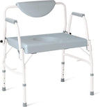 Medline Bariatric Drop-Arm Commode - Heavy Duty Steel Toilet Chair for Disabled and Elderly, 1,000 lb. Weight Capacity