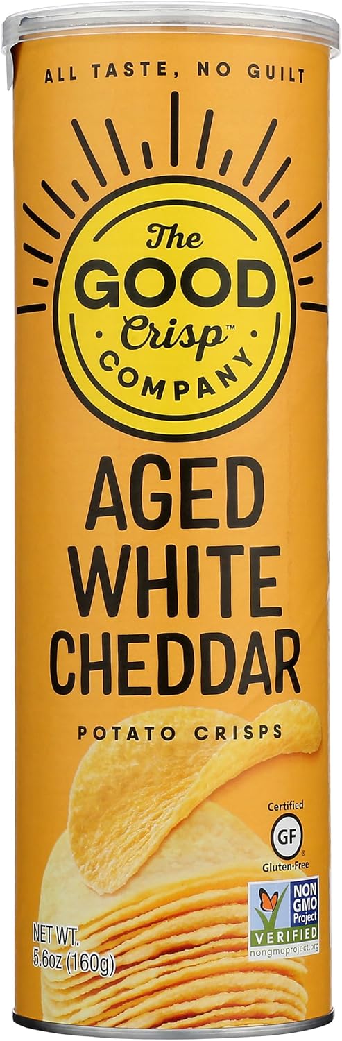 The Good Crisp Company, Potato Crisps Aged White Cheddar, 5.6 Ounce