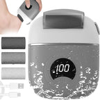 Callus Remover Foot File,Electric Foot File Grinding Machine Foot Repair and Grinding Device,Upgrade Digital Display Electric Foot Exfoliating Scrubber with 3Grinding Heads 2Speeds (Grey)