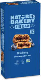 Nature's Bakery Whole Wheat Fig Bars, Blueberry, Real Fruit, Vegan, Non-GMO, Snack bar, Twin packs- 12 count