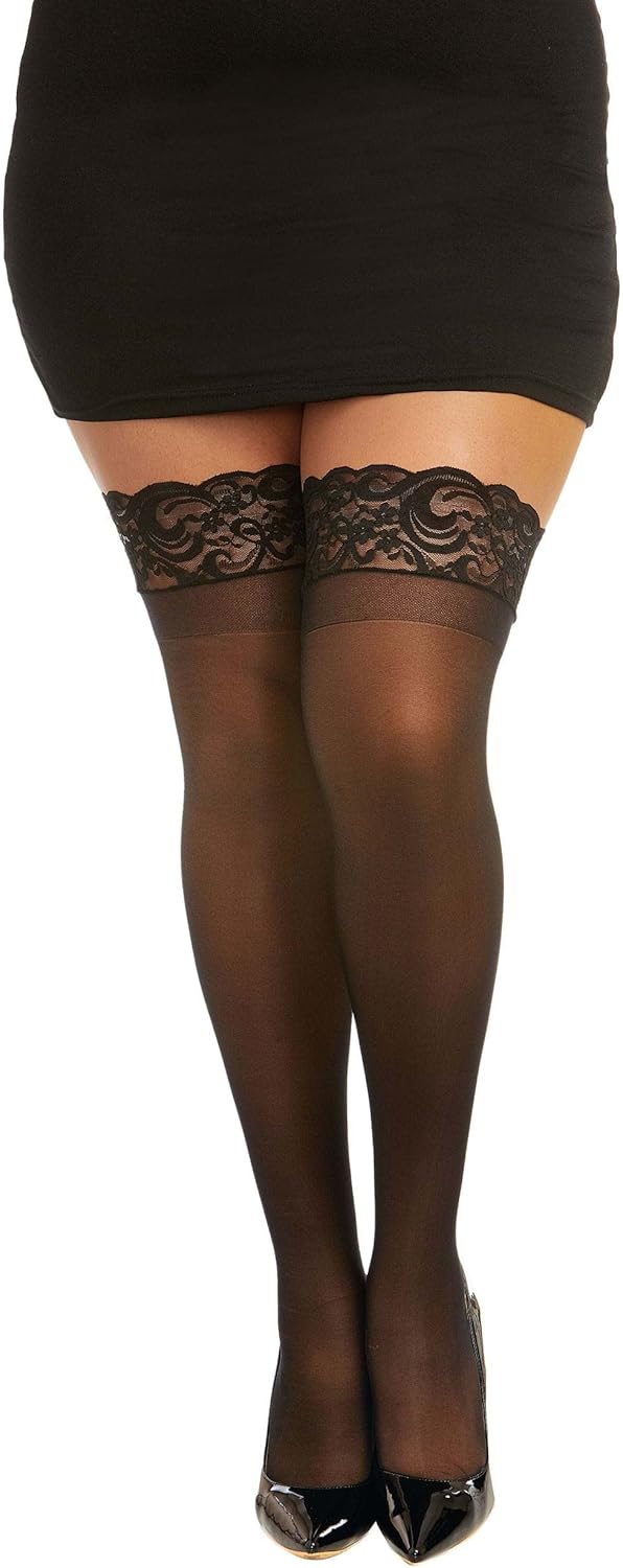 Dreamgirl Women's Sheer Thigh High Socks