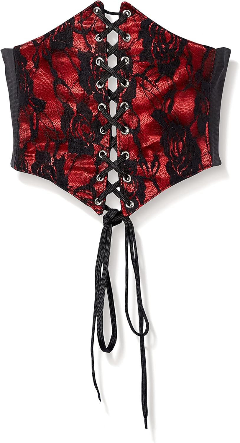Lavish Lace Overlay Corset Belt Cincher