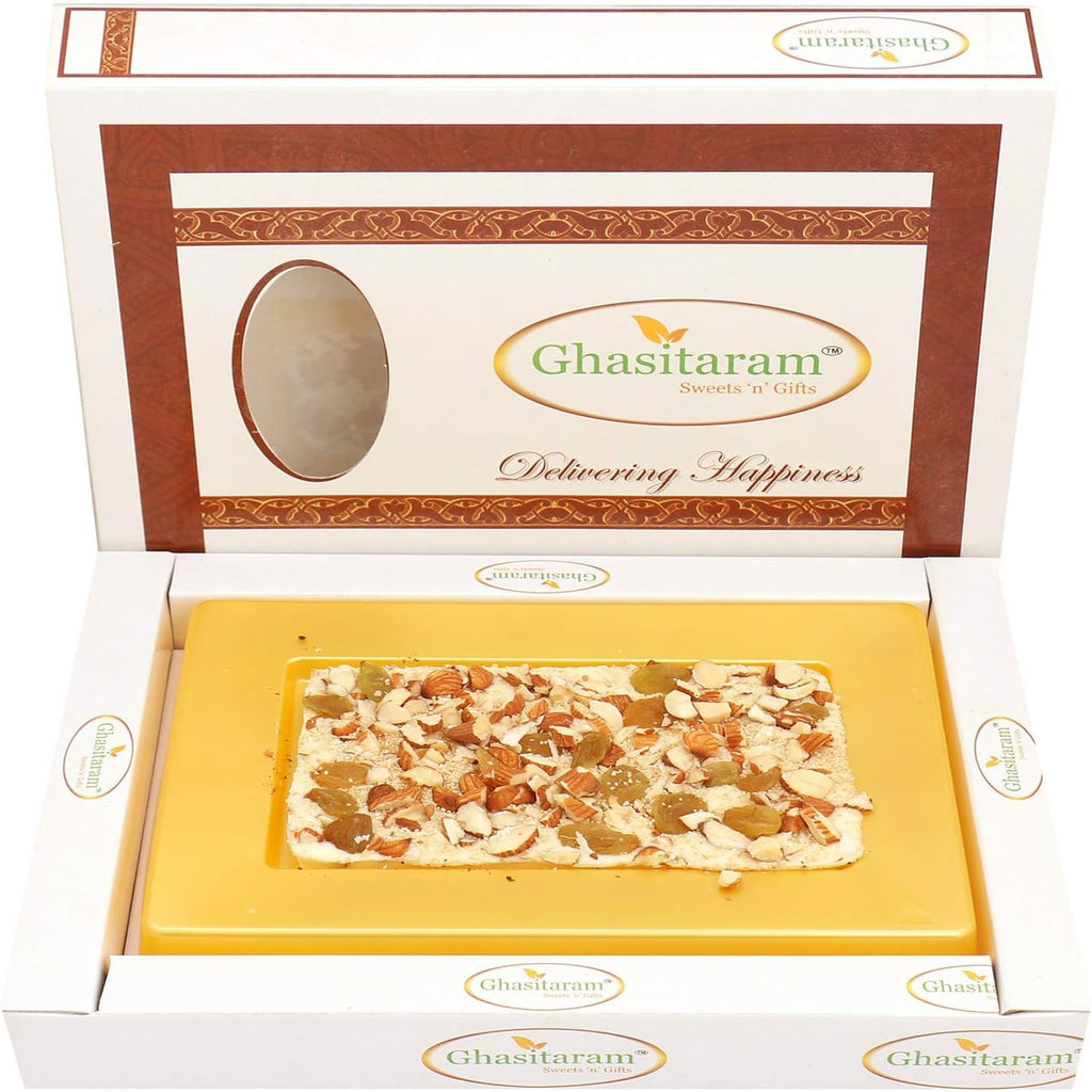 Ghasitaram Gifts Valentines Gift Valentines Day Chocolates for Girlfriend/Boyfriend/Husband and Wife Valentines Special Chocolate White Dryfruit Chocolate Bark Small