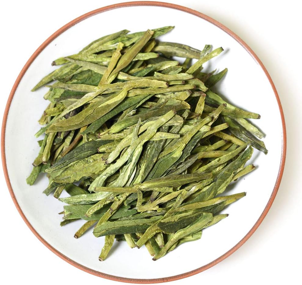 GOARTEA Bai Cha Long Jing Green Tea - 250g / 8.8oz Premium Grade - Spring Anji Baicha Longjing - White Dragon Well Chinese Green Tea Loose Leaf