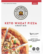 King Arthur Keto Pizza Crust Mix: Low Carb Delight with 1g Net Carbs per Serving - Easy to Make, Crisp & Chewy 10.25 oz Mix for Two 12 in Crusts - Perfect for Keto Pizza Lovers