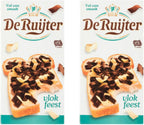 De Ruijter Dutch Chocolate Flakes, Milk & White, Vlokfeest 2 box pack, 10.5oz/300g each
