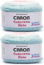 Caron Colorama Halo Cake Rose Garden Yarn - 2 Pack of 8oz/226.79g - 71% Acrylic,18% Nylon,11% Polyester - #5 Bulky - 60 Yards for Knitting, Crocheting & Crafts