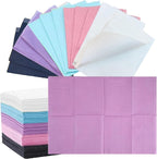 Yuelong Disposable Dental Bibs 50pcs Tattoo Bibs Colorful Tattoos Table Covers 3 Ply Waterproof Napkin Patient Bib 13" x 18" for Dentist Nail Tattooing Piercing Tray Covers Supplies