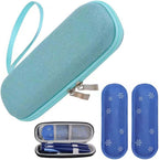 Insulin Cooler Travel Case with 2 Ice Packs, Portable Insulin Travel Case, Diabetic Medication Insulated Organizer Cooling Pouch for Blood Glucose Monitor Supplies