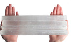 4 Pack Large Selenite Crystal Sticks - 10-12" Inch Selenite Wand - Charging Plate, Cleansing, Protection, Chakra Balancing, Healing Natural Stone, Positive Energy, Large Raw Rough Wand