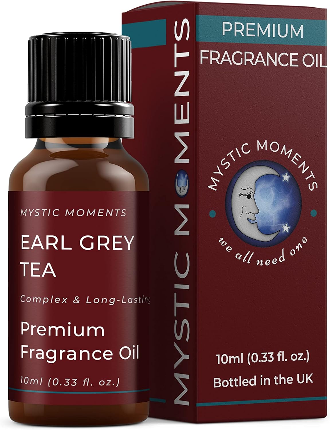 Mystic Moments | Earl Grey Tea Fragrance Oil 10ml | Bergamot Citrus Aroma | Fresh, Uplifting Scent for Candles, Soap & Home Fragrance