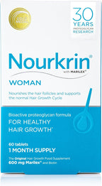 Nourkrin Woman for Healthy Hair Growth food supplement with Marilex, biotin and silica 60 tablet pack (1 month supply)