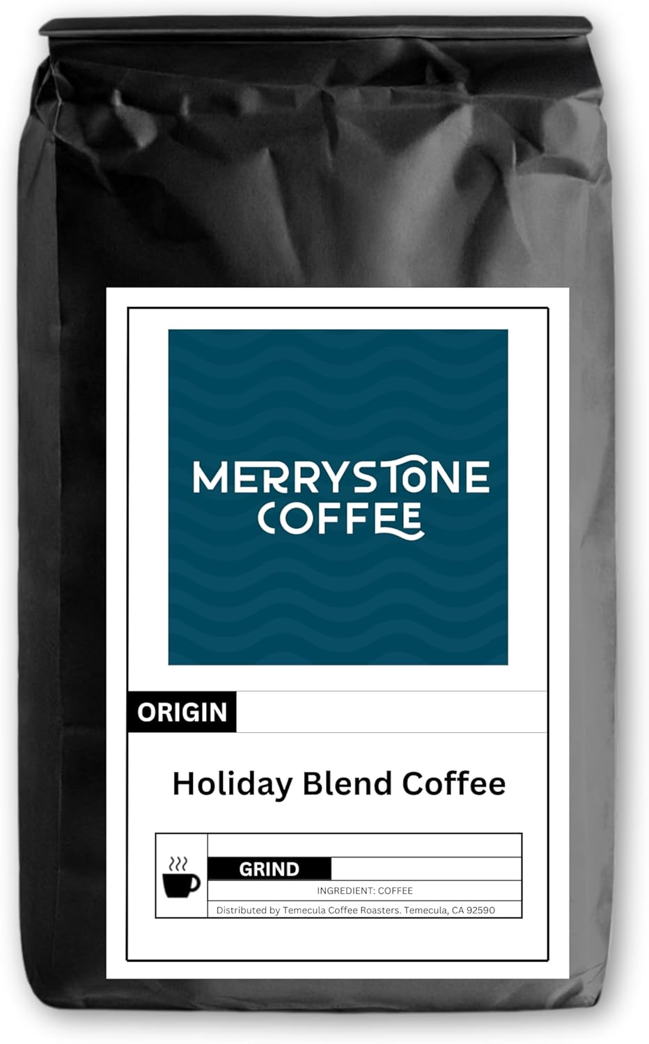 Merrystone Holiday Blend Coffee, Festive Medium-Dark Roast, Roasted to Order, 2 Lb, Espresso Grind