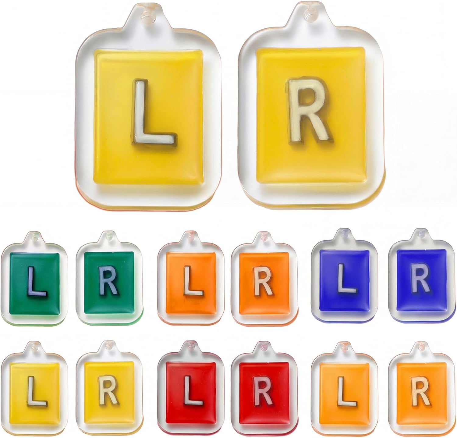 12 Pcs X-Ray Markers with Lead L & R Letters X-ray Markers in Radiology Small Rectangle Generic Marker for Radiology Nurses Doctors Orthopedic Student Teachers Gifts