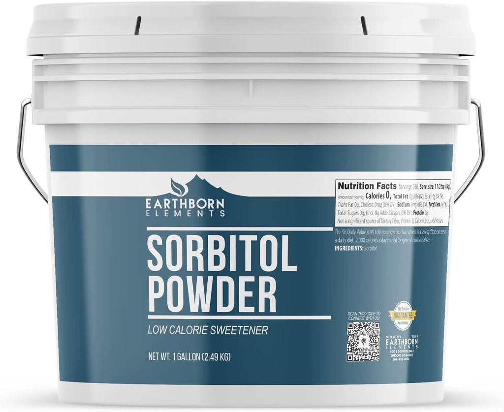 Earthborn Elements Sorbitol Powder 1 Gallon, Sugar Substitute, Low Calorie Sweetener
