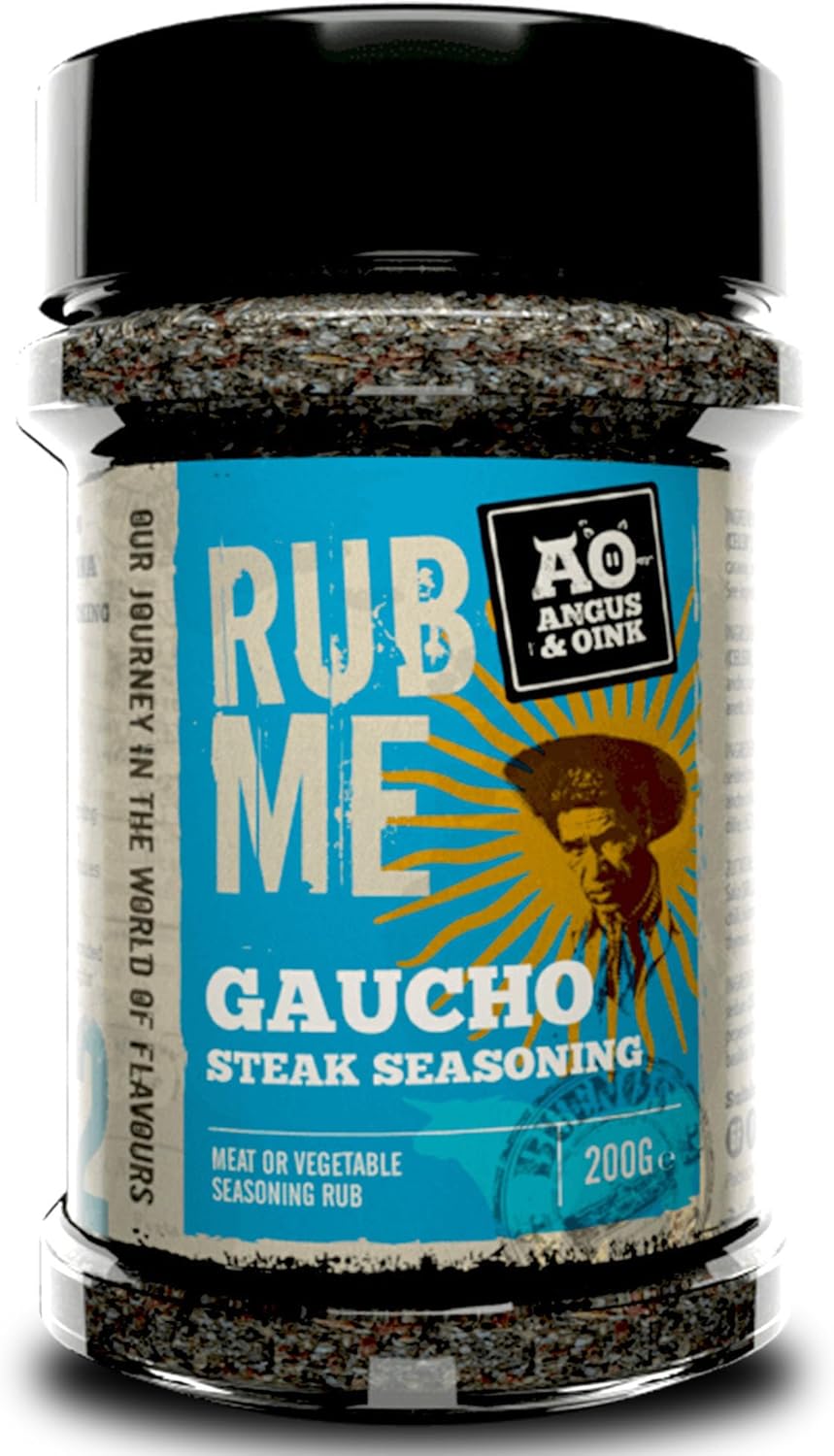 Angus & Oink | Rub Me BBQ Seasoning | Gaucho Flavour | Authentic Argentine Asado Experience | Perfect for Grilling Beef & Lamb | Gluten-Free | 200g