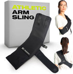 Athletic Arm Sling Class A Medical Device - Shoulder Sling Immobilizer for Injury Support - For Elbow & Wrist Too - Men & Women (Medium Right, Black)