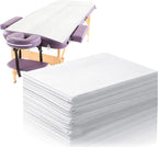 Boao 20 Pieces Disposable Bed Sheet Covers Spa Massage Table Sheet Waterproof Bed Covers Flat Sheets Non-woven Fabric, 31 x 71 Inches(White)