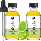 Dolce Flav Natural Lime Extract – 2 Ounce Oil-Soluble Kosher, Sugar-Free, Concentrated Citrus Lime Flavor for Candy, Chocolates & Desserts, Includes Measured Dropper, Pack of 2
