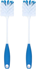 PHYEX 2 Pack Long Handle Bottle Scrubbing Brushes, Water Bottle Cleaner for Washing Glasswares, Wine Decanter, Hydro Flask Tumbler, Sinks, Food Jars