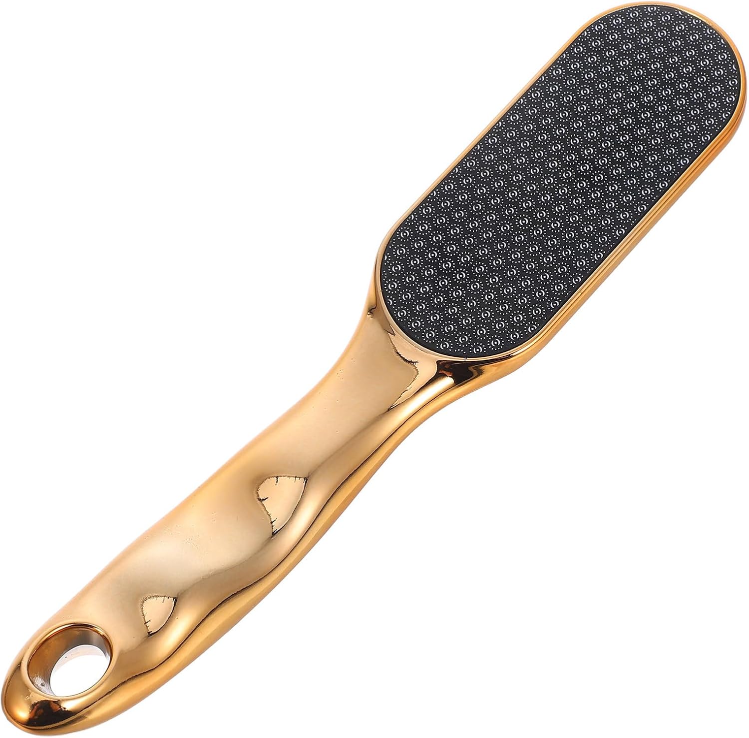 Beaupretty Golden Glass Foot File Tool for Pedicure, Oval Foot Remover, Dead Skin Exfoliating Tool, Handheld Foot Care Scrubber, Ideal for Home Spa and Salon Use