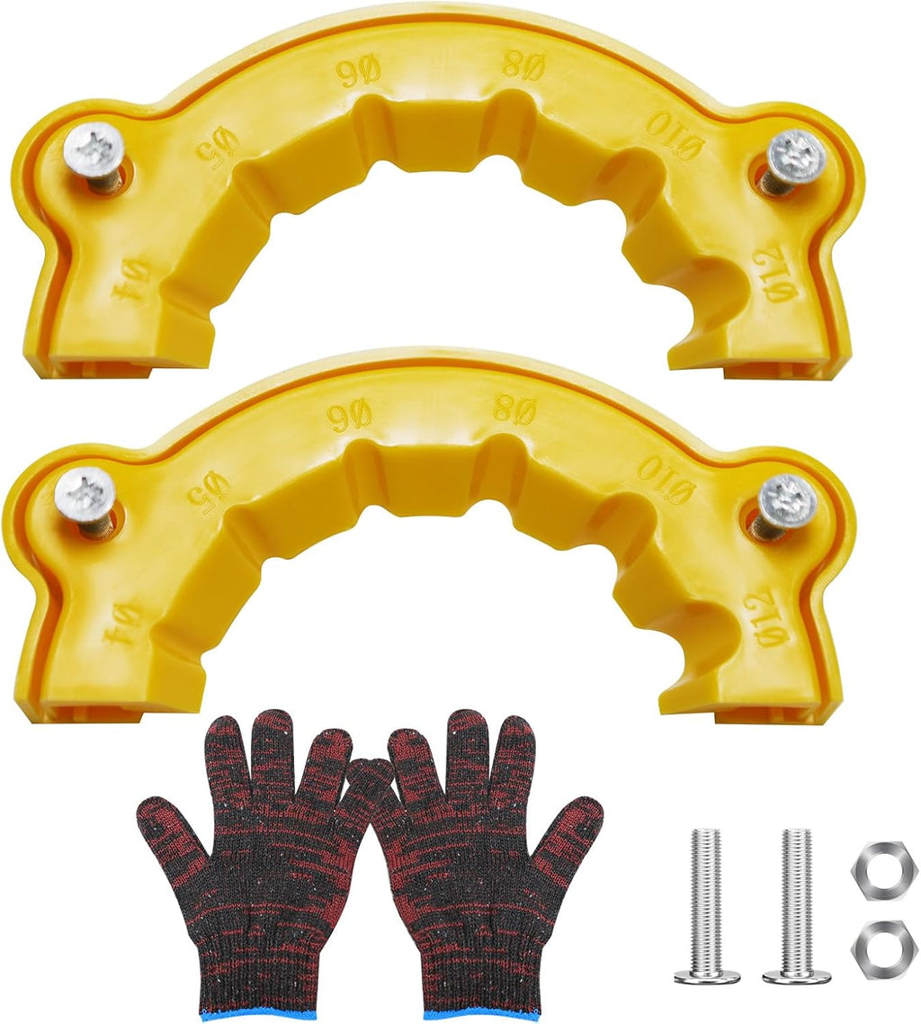 Drill Bit Sharpener Attachment Set, 2 Pack, Yellow Plastic, Multiple Angle Grinding Tool with Hardware