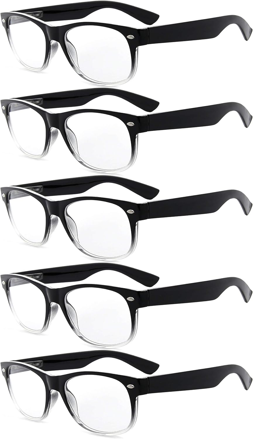 Eyekepper Classic 80's Reading Glasses for Women 5 Pairs Readers Include Reading Sunglasses