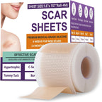 Silicone Scar Sheets,Silicone Scar Tape,Silicone Scar Removal Strips for Surgical,C-Section,Tummy Tuck,Keloid Scars (1.6"X 157" Roll-4M) Keloid Bump Removal