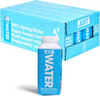 JUST Water - 100% Spring Water, Naturally Alkaline, 8.0 pH - Plant-Based, BPA Free, Sustainable and Fully Recyclable Boxed Water Bottle - Eco-Friendly - 11.2 Fl Oz (Pack of 24)