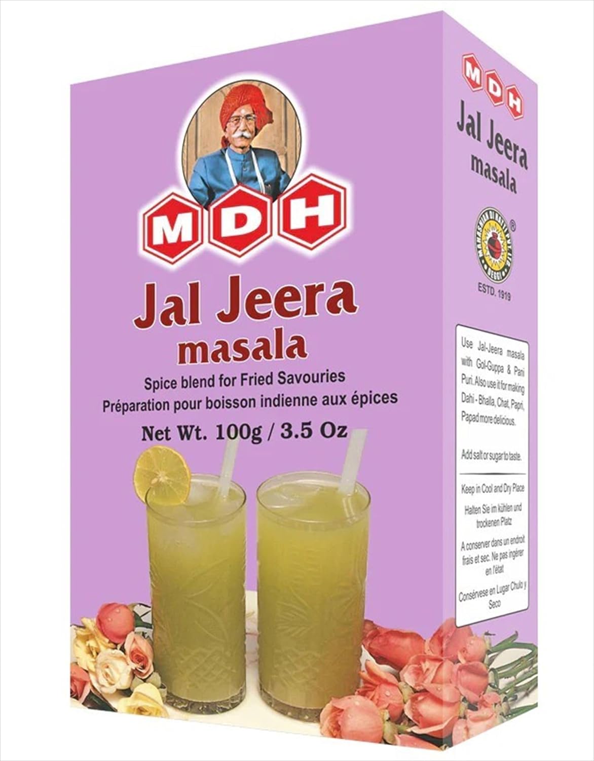 MDH Jal Jeera Masala - 100g / 3.5 oz (Pack of 2)