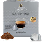 Gran Caffè Garibaldi Espresso Pods, Italian Roasted Coffee, Compatible Nespresso Original Line Machines, Nitrogen Flushed, Strong & Intense, Cocoa & Dried Fruit, Dark Roast - Gusto Intenso (Aluminum) 50 Cups