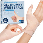 Dr. Frederick's Original Waterproof Thumb & Wrist Brace - 4 ct - Hand Brace for Arthritis, Tendonitis, Carpal Tunnel & Trigger Thumb - Doctor-Developed Spica Splint - Fits Left & Right Hand - Medium