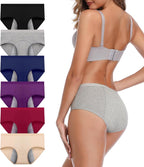 Period Underwear for Women Menstrual Panties Cotton Postpartum Easy Clean Teens Brief
