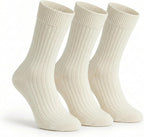 Buluşorganic 98% Organic Cotton Crew Socks, 3 Pairs for Men and Women, GOTS Certified, Non-Binding, Seamless Toe, Breathable