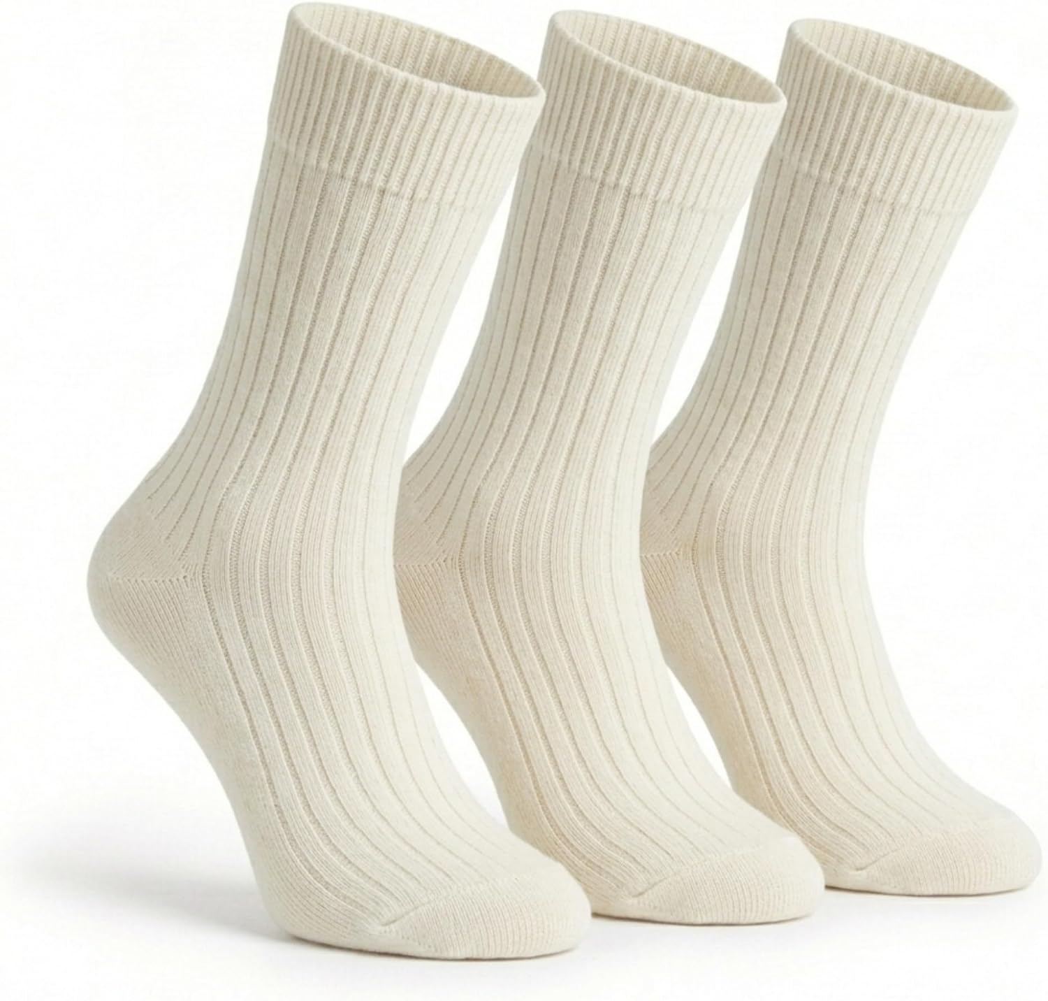 Buluşorganic 98% Organic Cotton Crew Socks, 3 Pairs for Men and Women, GOTS Certified, Non-Binding, Seamless Toe, Breathable