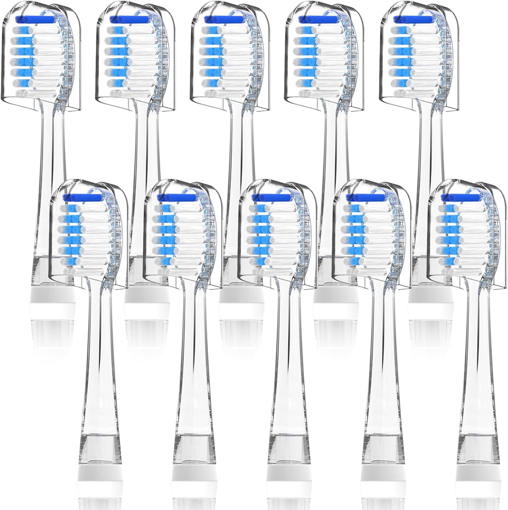 Compatible with Seago SG513/SG977/SGEK6/DT-K6 Electric Toothbrush Replacement Brush Heads,for Seago Kids Electric Toothbrush 3+Years with dust Cover,10 Pack (Blue, Medium)