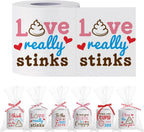 Tenceur 6 Rolls Valentine's Day Toilet Paper Funny Valentine Gag Novelty Gifts Toilet Paper for Adults Men Women Wedding Anniversary Party Supplies Christmas Stocking Stuffers
