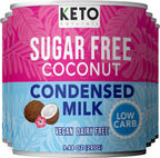 Keto Sugar Free Condensed Milk (6 Packs) Vegan Coconut Condensed Milk - Plant based milk, Vegan and Keto Friendly. Lower calories condensed coconut milk. 1-1 Replacement of regular condensed coconut milk
