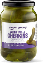 Amazon Fresh, Whole Sweet Gherkins, 16 Fl Oz