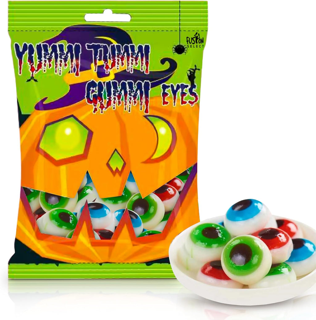 Fusion Select 1 Pack Halloween Eyeball Gummy Candy Mix Creepy Party Bag Favors For Trick Or Treat - Scary Novelty Chewy Bites
