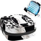 Sanitary Napkin Storage Bag,Period Bag,Pad Bag,Cow Print White Black,Period Pouch